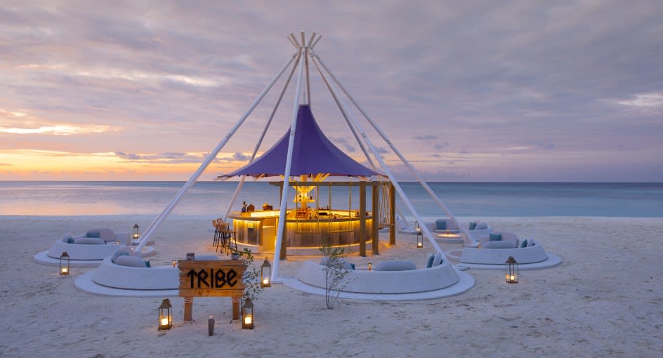 Tribe Beach Bar at Avani+ Fares Maldives Resort