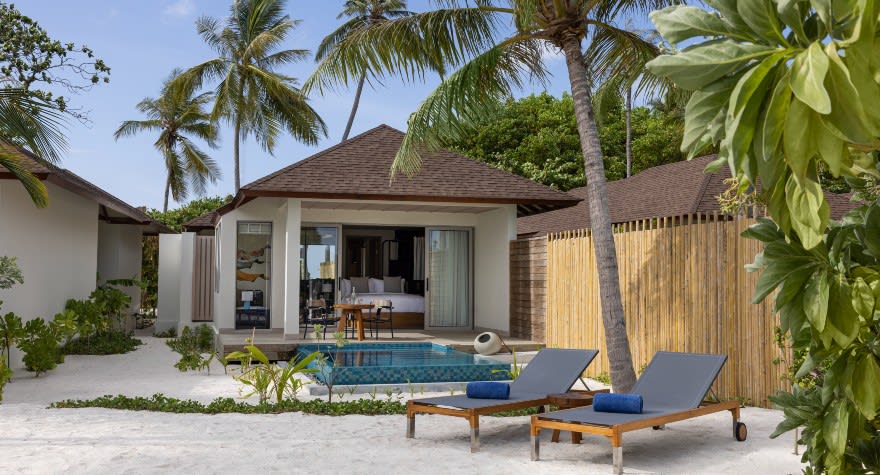 Avani Beach Pool Villa Bedroom Exterior View - Avani+ Fares Maldives Resort