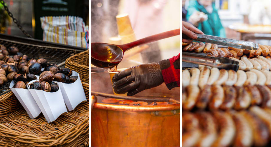 Roasted chestnuts at a Christmas Market in Germany