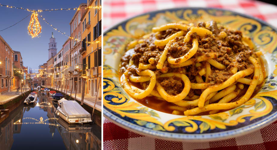 Traditional Christmas pasta in Venice