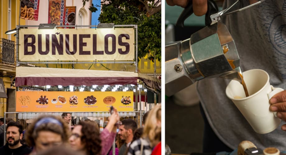 Buñuelos and coffee in Columbia