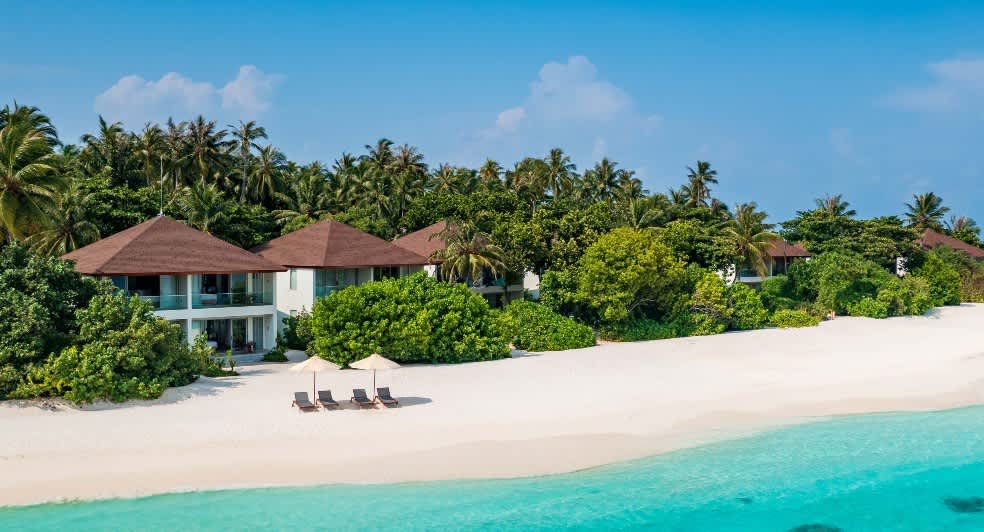 Beachfront Pavilions at Baa Atoll's best lifestyle resort, Avani+ Fares Maldives Resort
