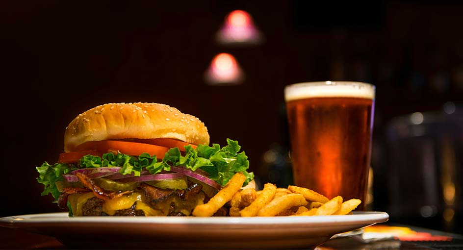 Burger and beer
