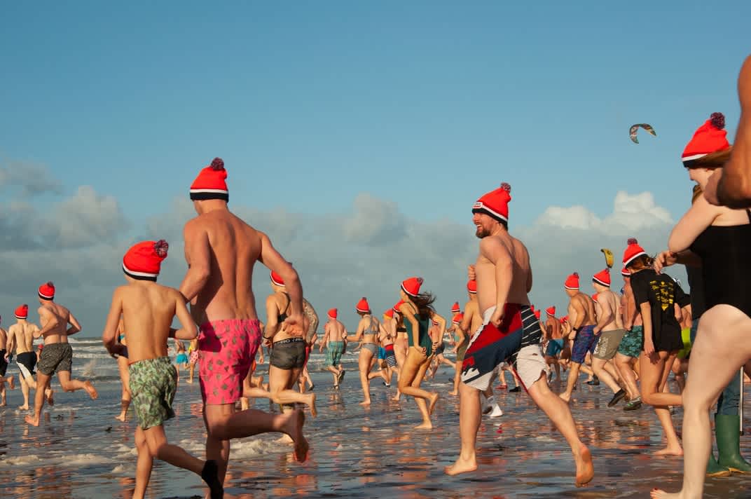 Dutch tradition of the Nieuwjaarsduik, or New Year’s Dive
