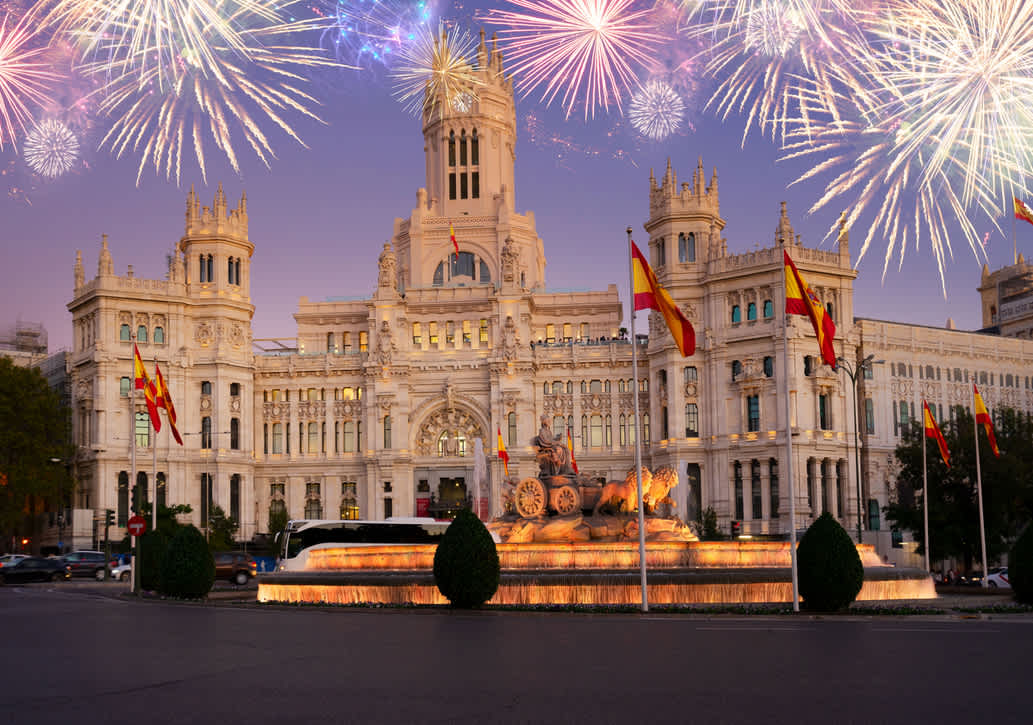 New Year’s Eve and fireworks in Madrid 