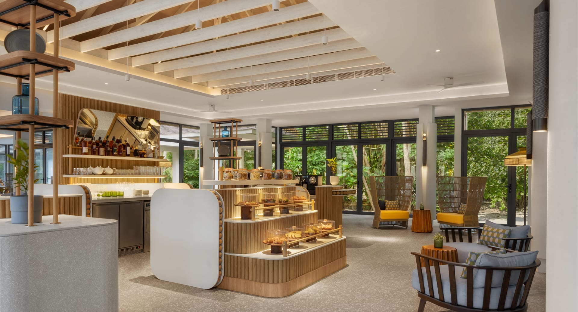 Relaxing guest lounge at Avani+ Fares Maldive