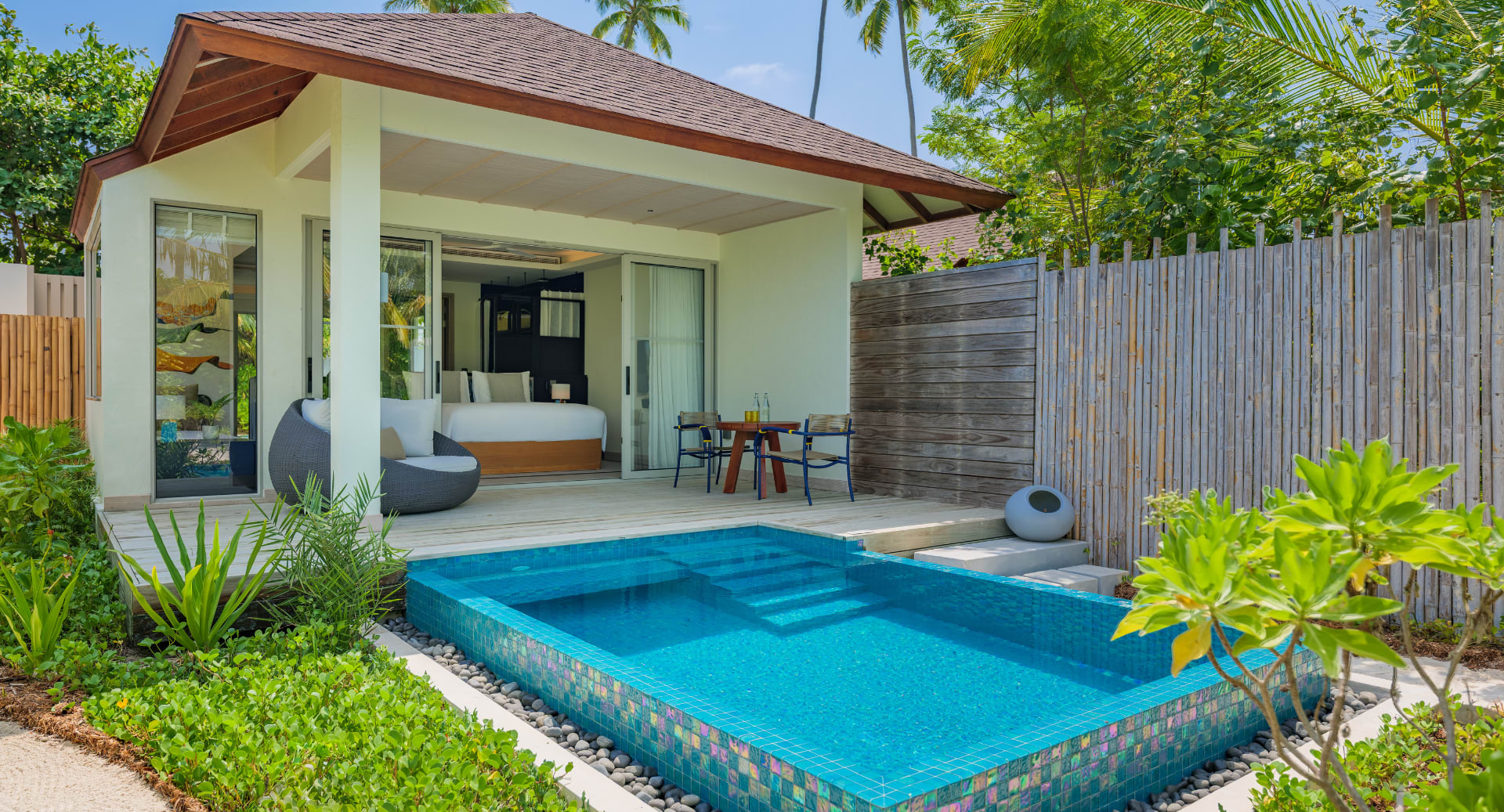 Beach pool villa with plunge pool at Avani+ Fares Maldives