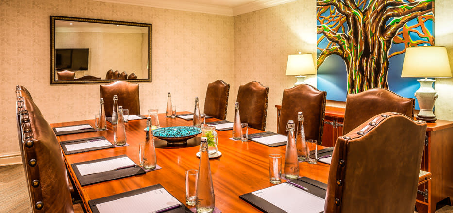 A board room set up at AVANI Victoria falls resort