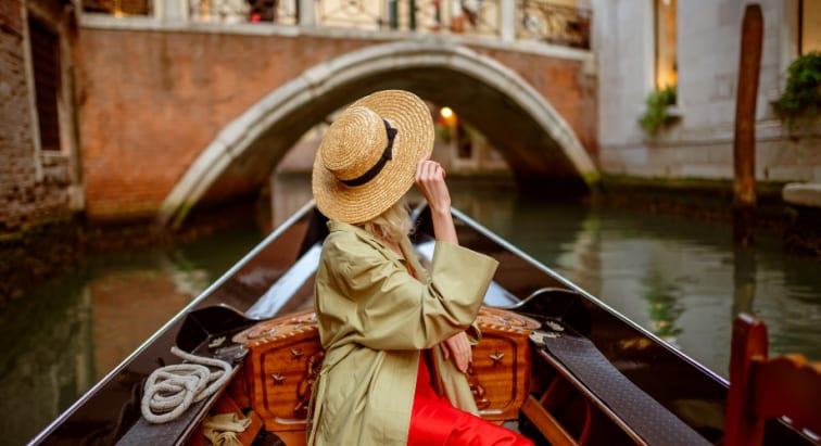 Jet-Set holiday in Venice, Italy. 