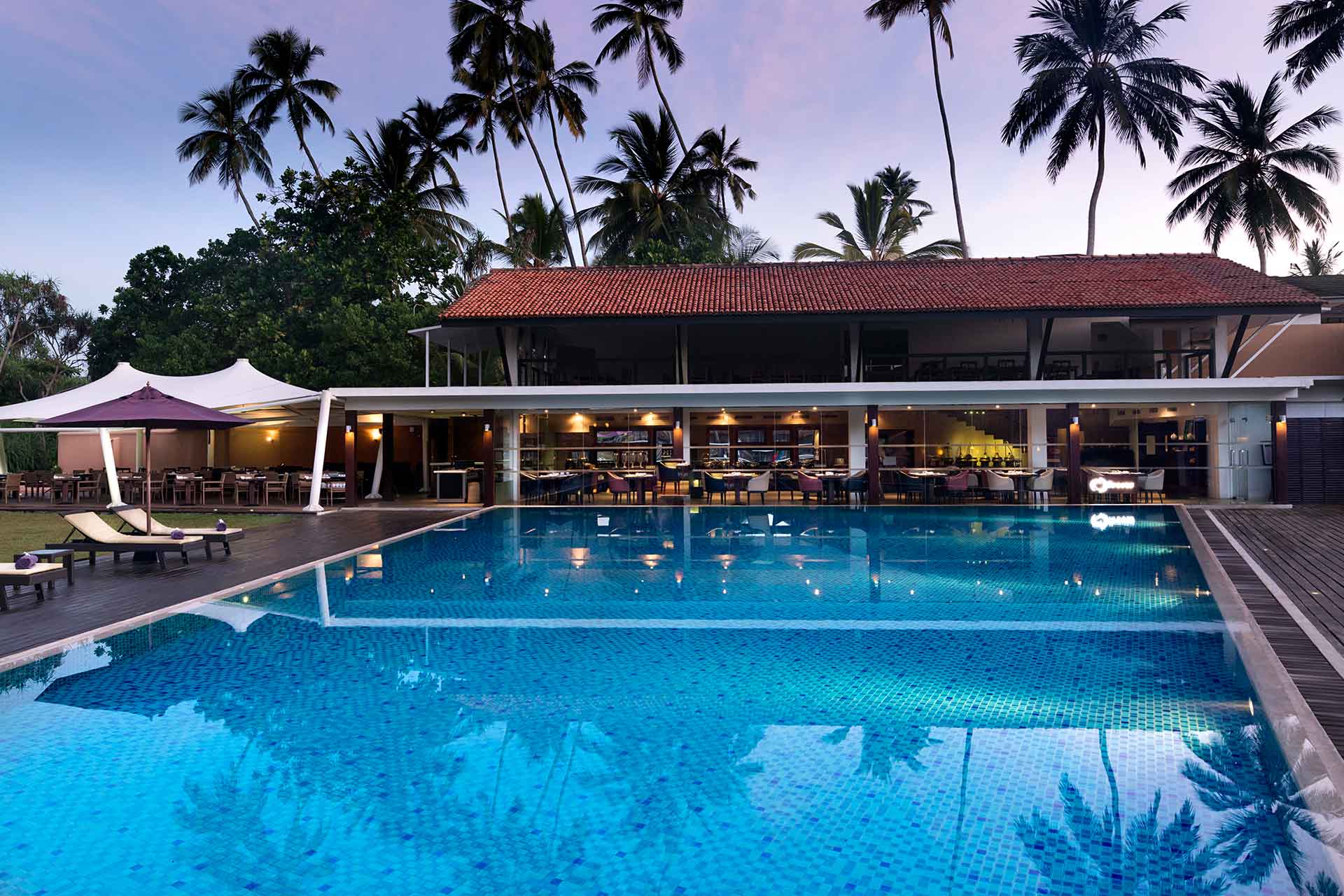 Pool and pool deck area of AVANI Bentota Resort