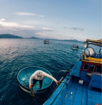 Sailing boat in Quy Nhon Vietnam