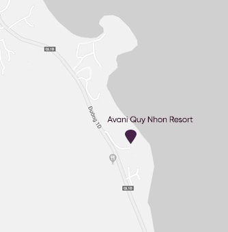 Location of AVANI Quy Nhon Resort on a map