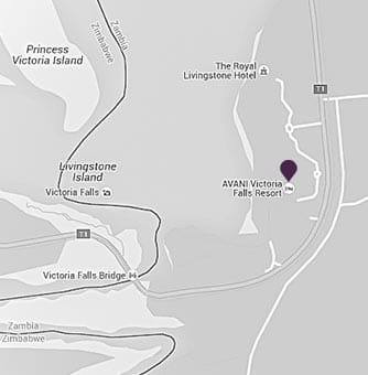 AVANI Victoria Falls location on a map