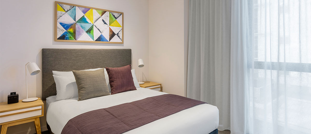 two bedroom ocean suite bedroom at Avani Broadbeach Gold Coast Queensland
