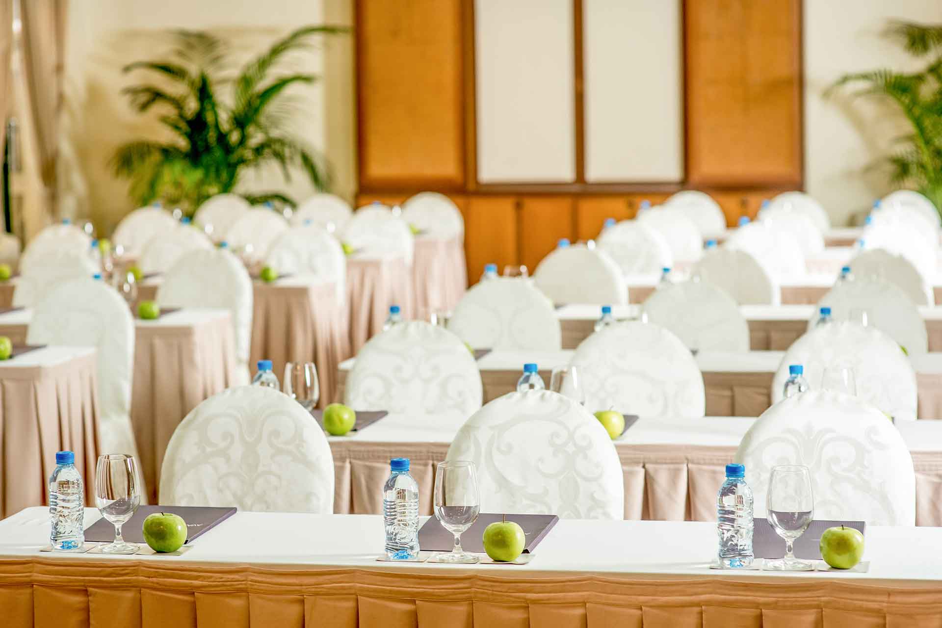 Classroom setup in a meeting room