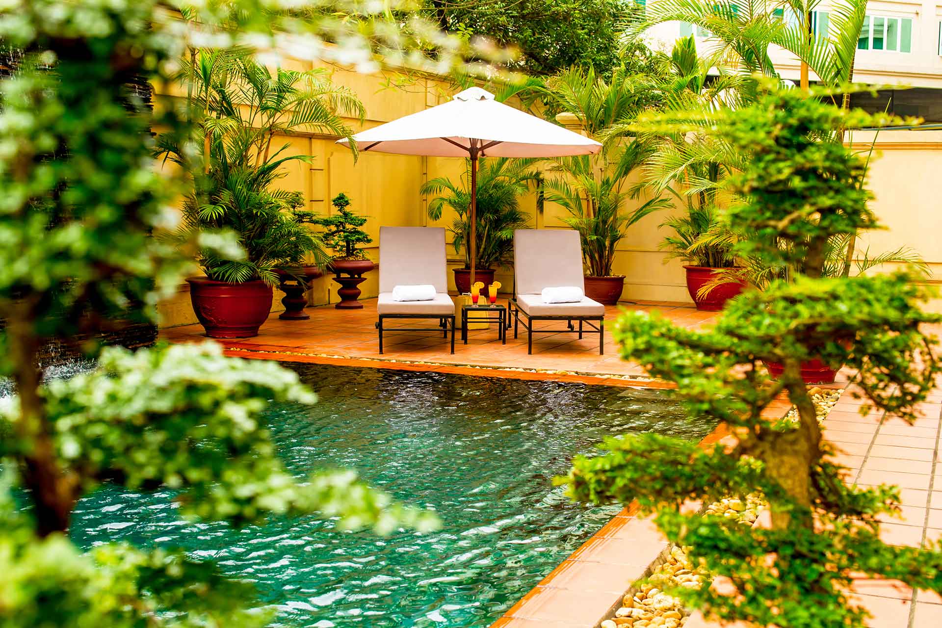 The Pool deck of the Best Hotel in Vietnam
