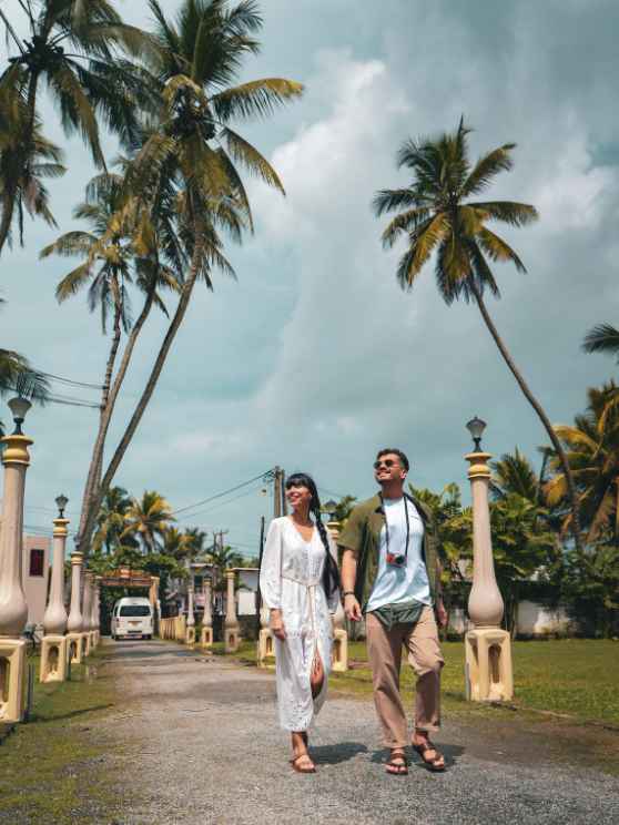 A couple enjoying a breath-taking sunset in the Avani Kalutara beach 