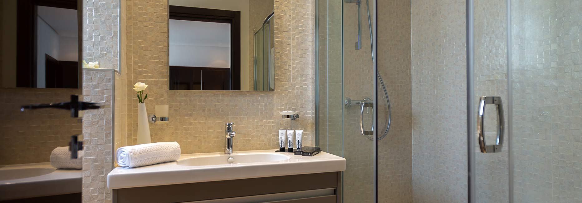 Avani Two Bedroom Lake View Suite Bathroom at Avani Les Berges du Lac Tunis Suites