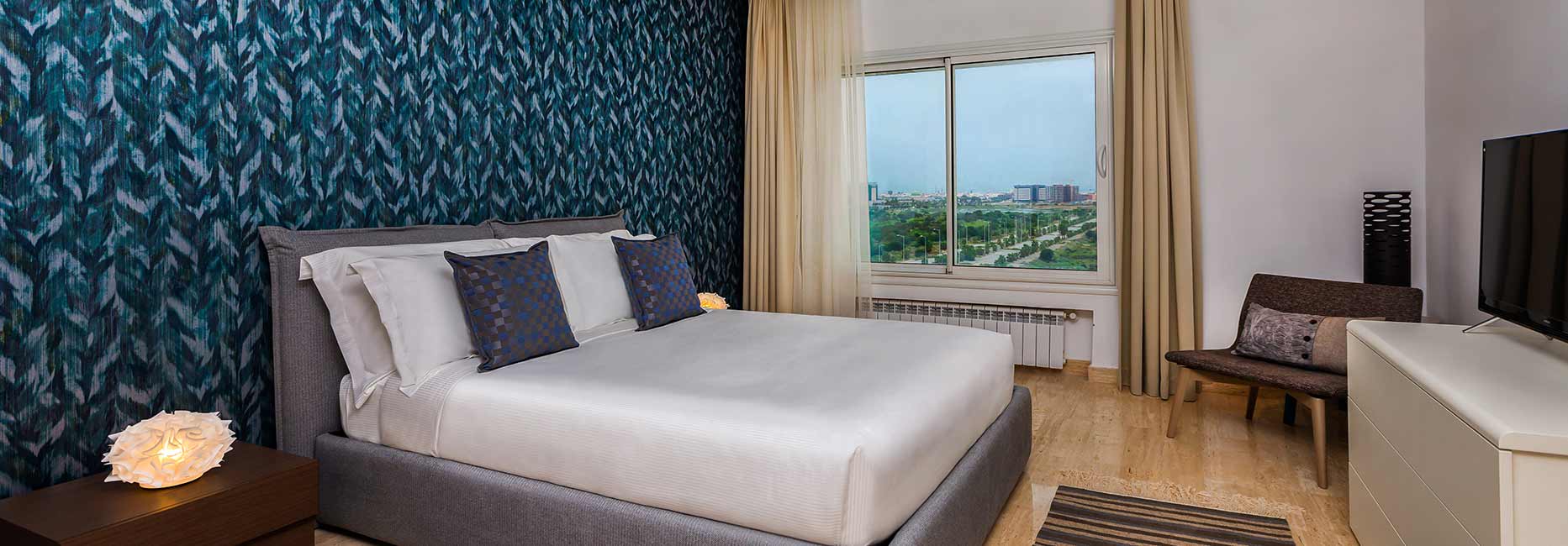 Avani Three Bedroom Lake View Suite Bedroom at Avani Les Berges du Lac Tunis Suites
