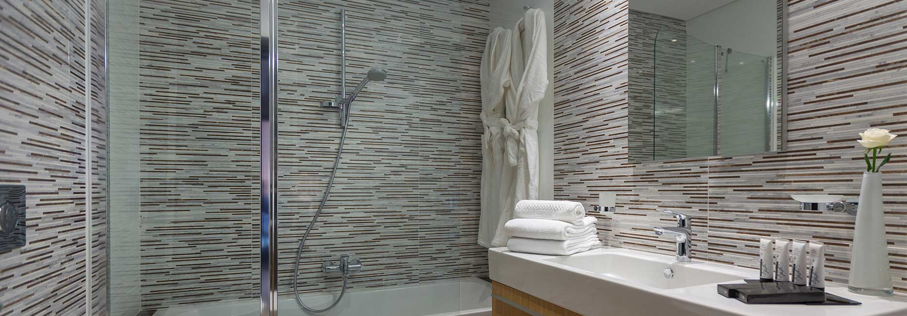 Avani Three Bedroom Lake View Suite Bathroom at Avani Les Berges du Lac Tunis Suites