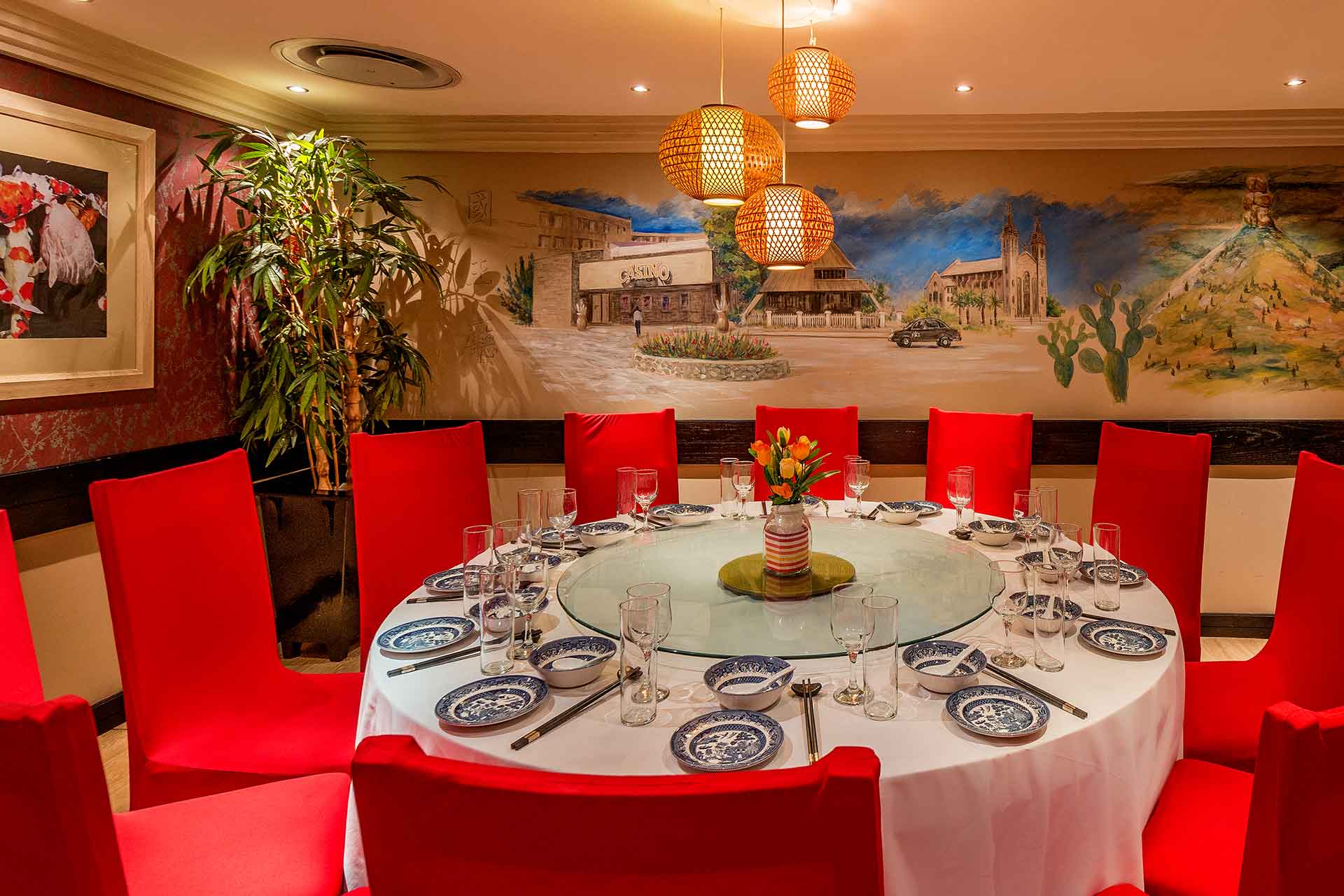 Private dining area at the AVANI Lesotho Hotel