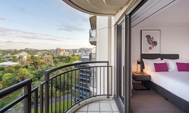 1 Bedroom Executive Park Suite Balcony In at AVANI Metropolis Auckland Residence hotel