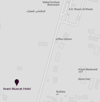 Destination Map at Avani Muscat Hotel & Suites, Al Seeb, Oman
