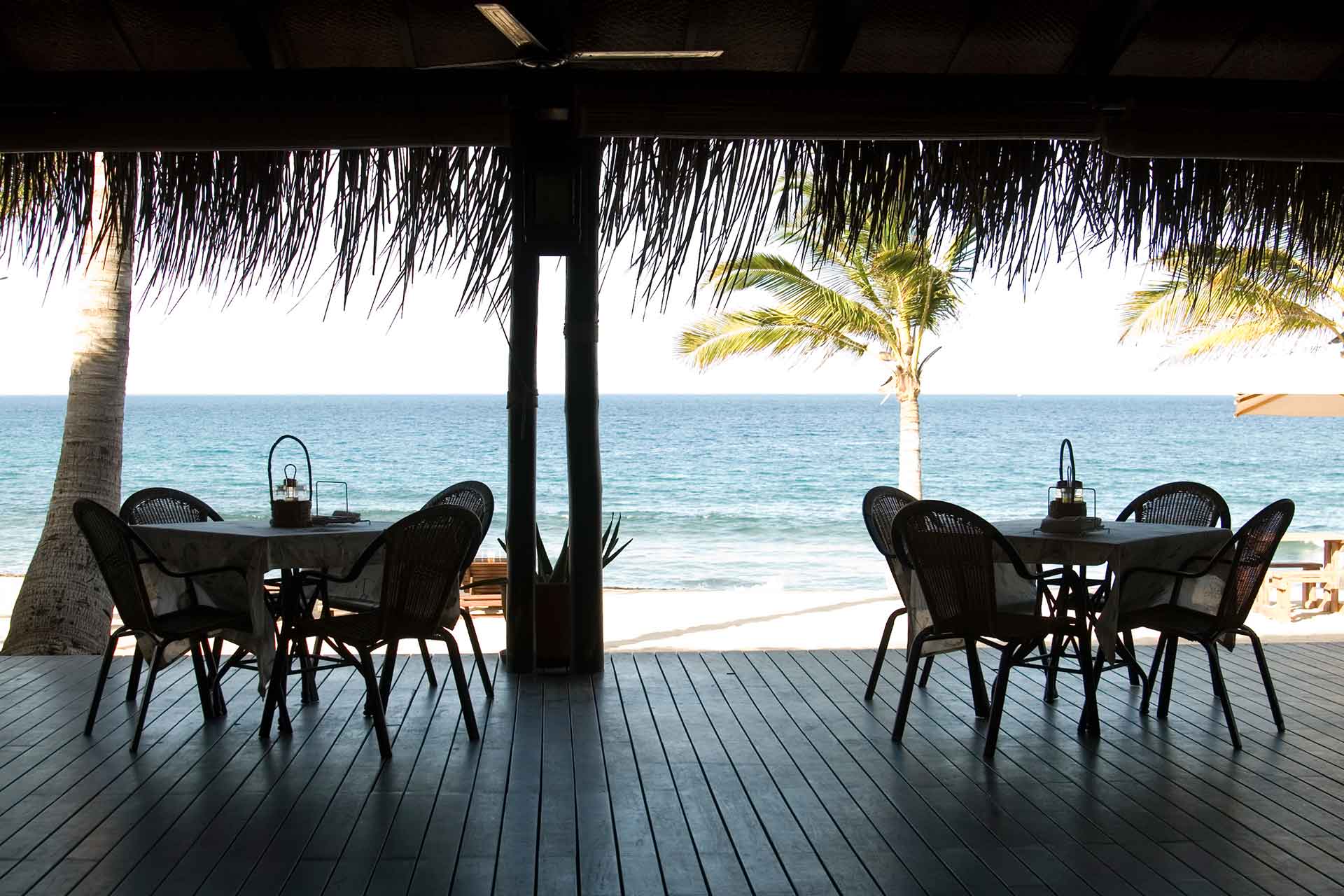 Sea view from a restaurant at AVANI Pemba Beach Hotel