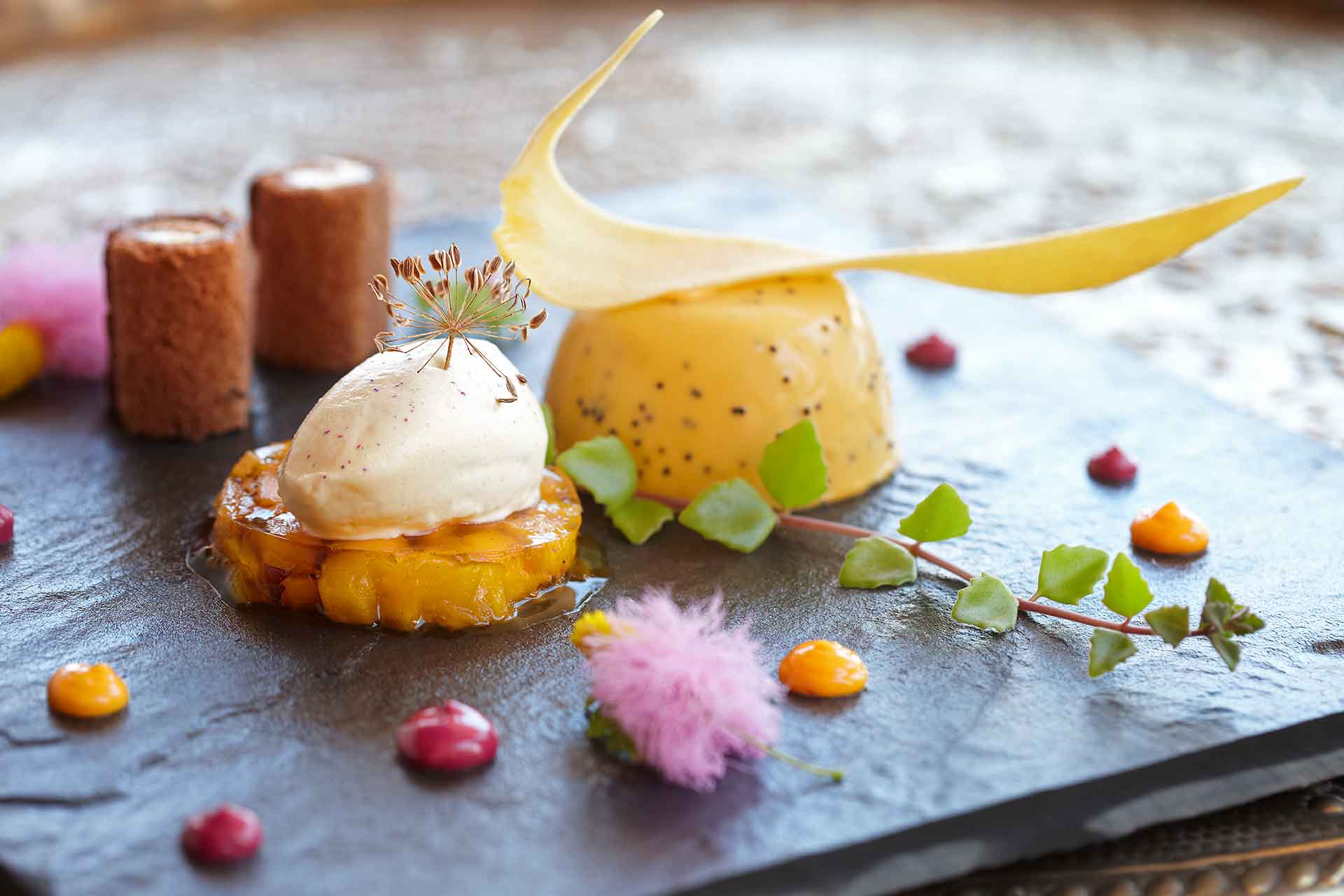 A dish of sweets at Clube Naval