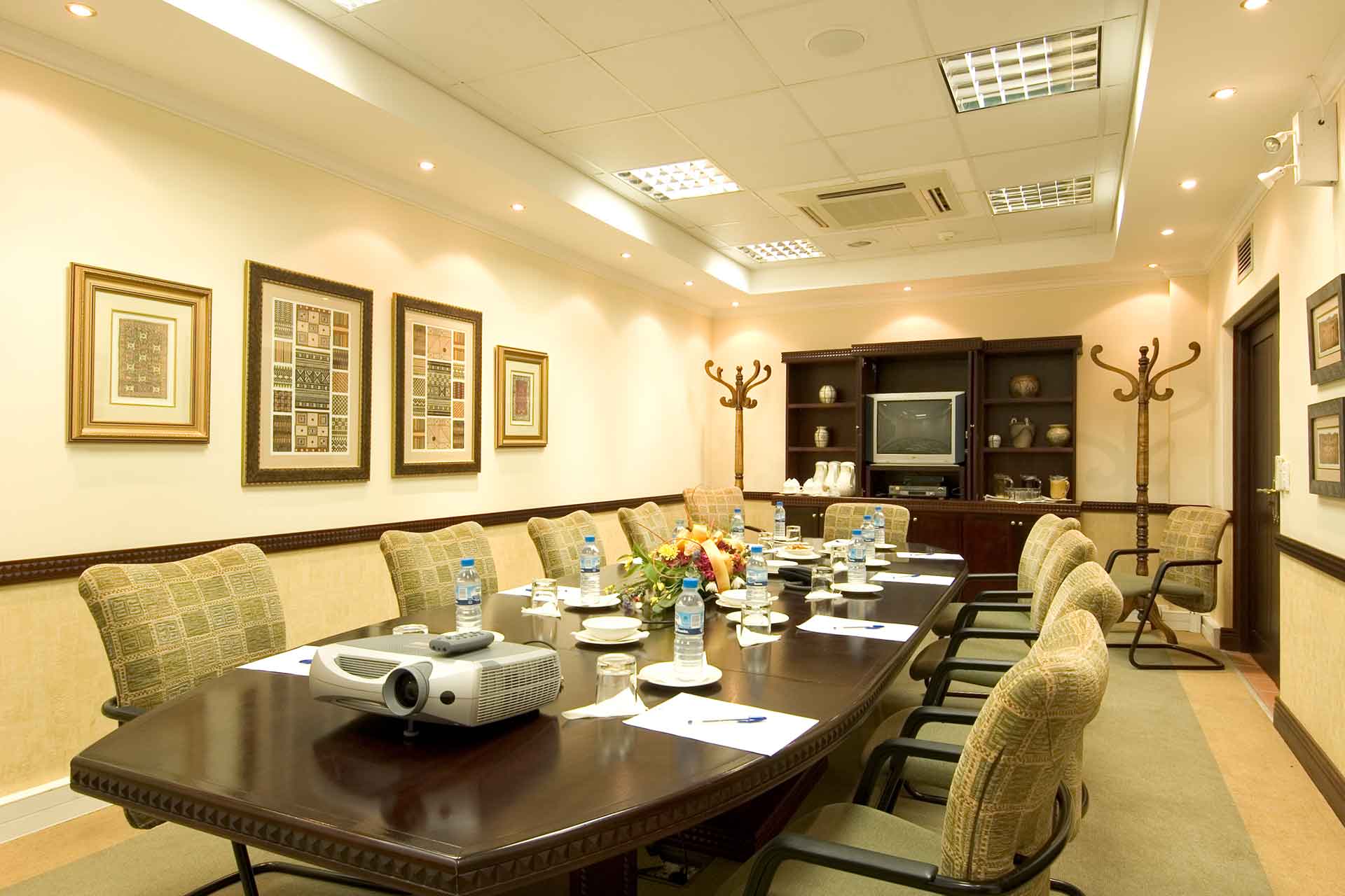 A boardroom setup at AVANI Pemba Beach Hotel