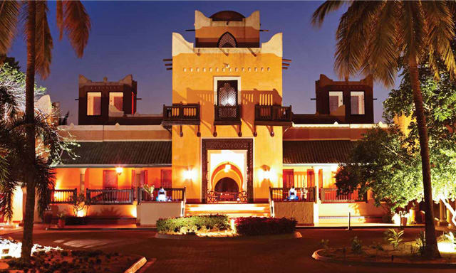 Exterior of AVANI Pemba Beach hotel & Spa at night