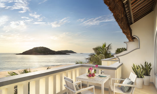 Quy Nhon mountain and sea view from Deluxe Studio Room balcony
