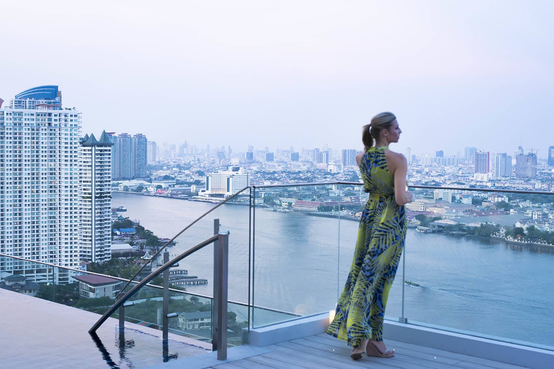 River and city view from AVANI Riverside