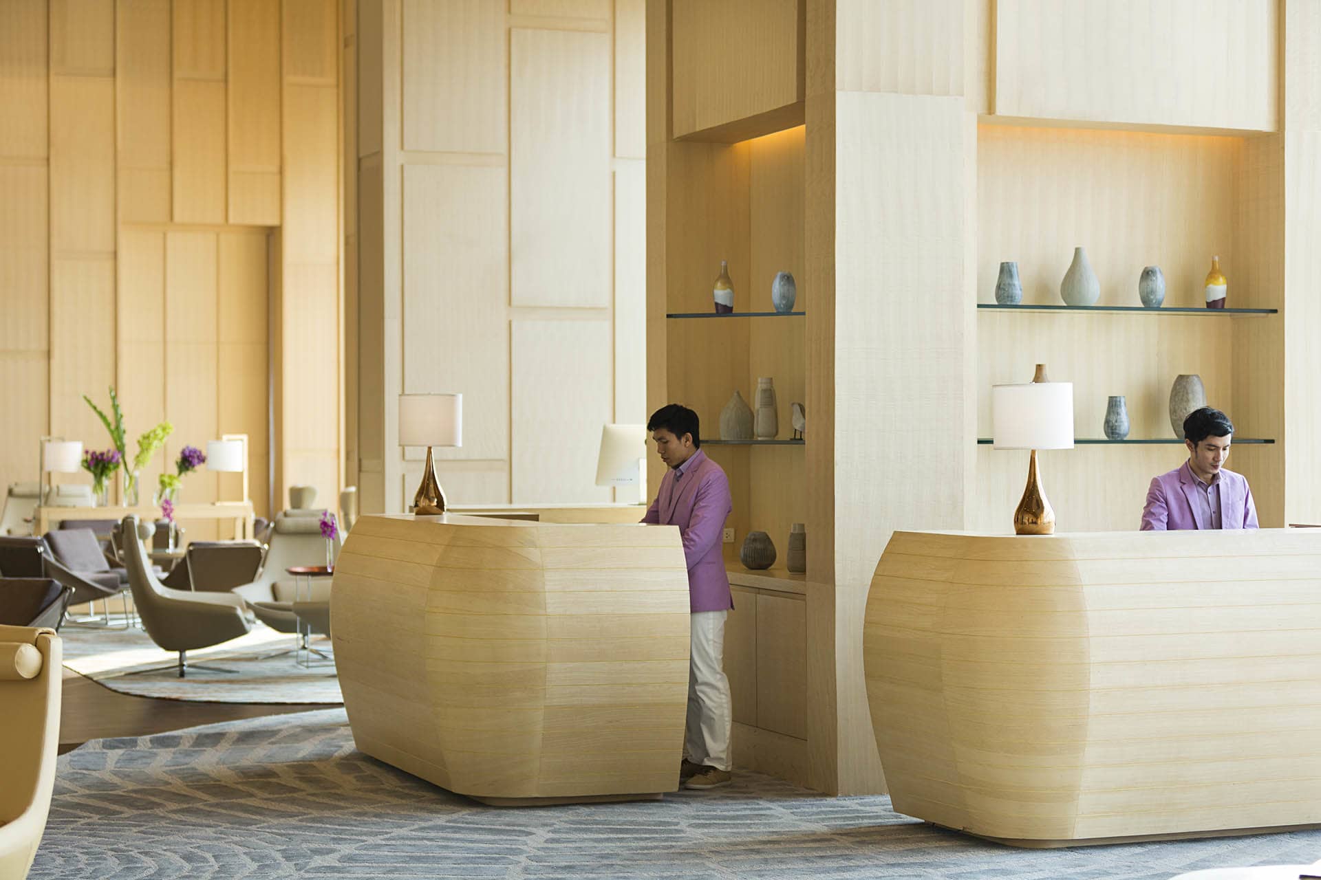 Interior of the Reception area of AVANI Riverside