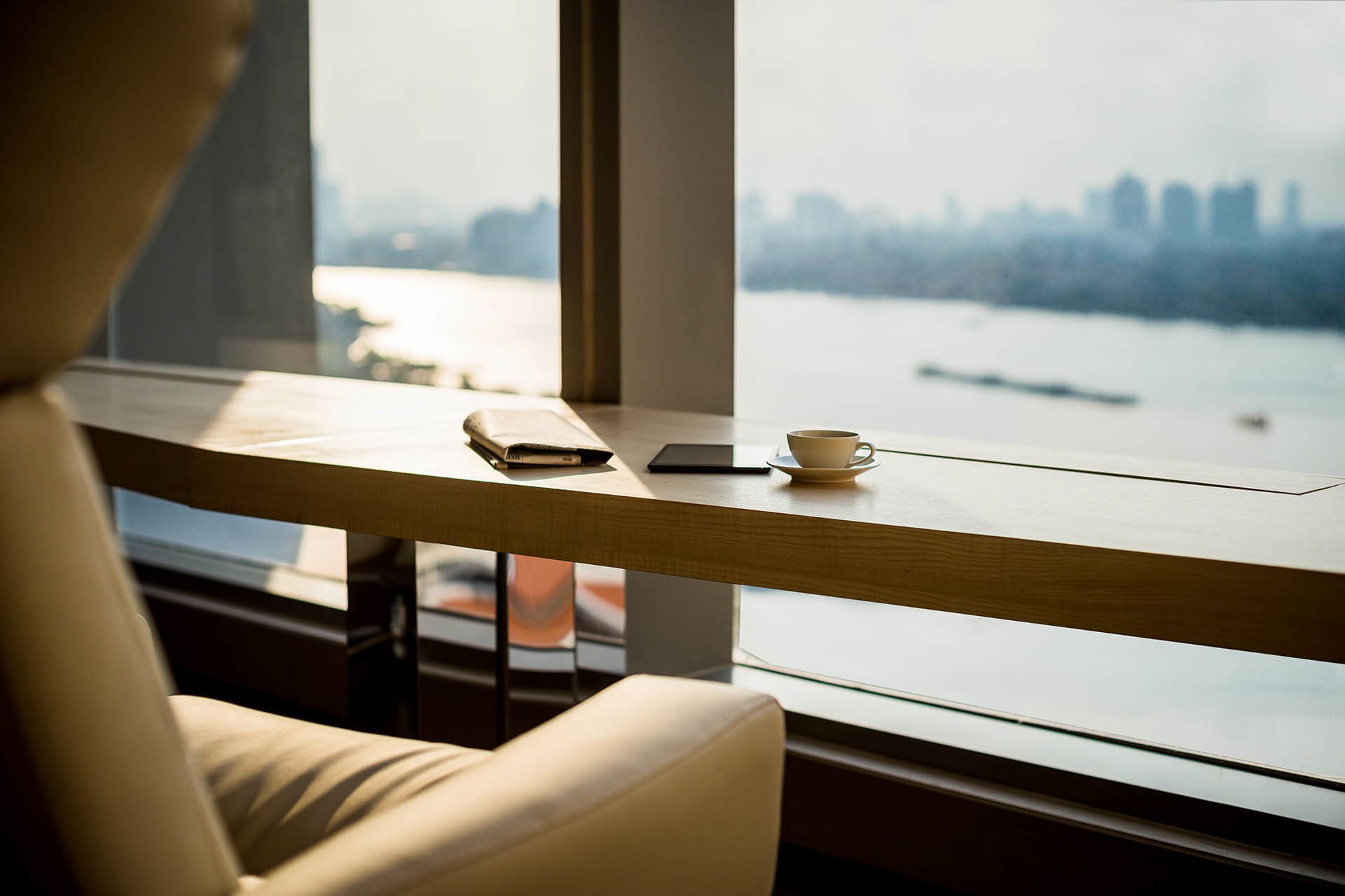 River view from the lobby area