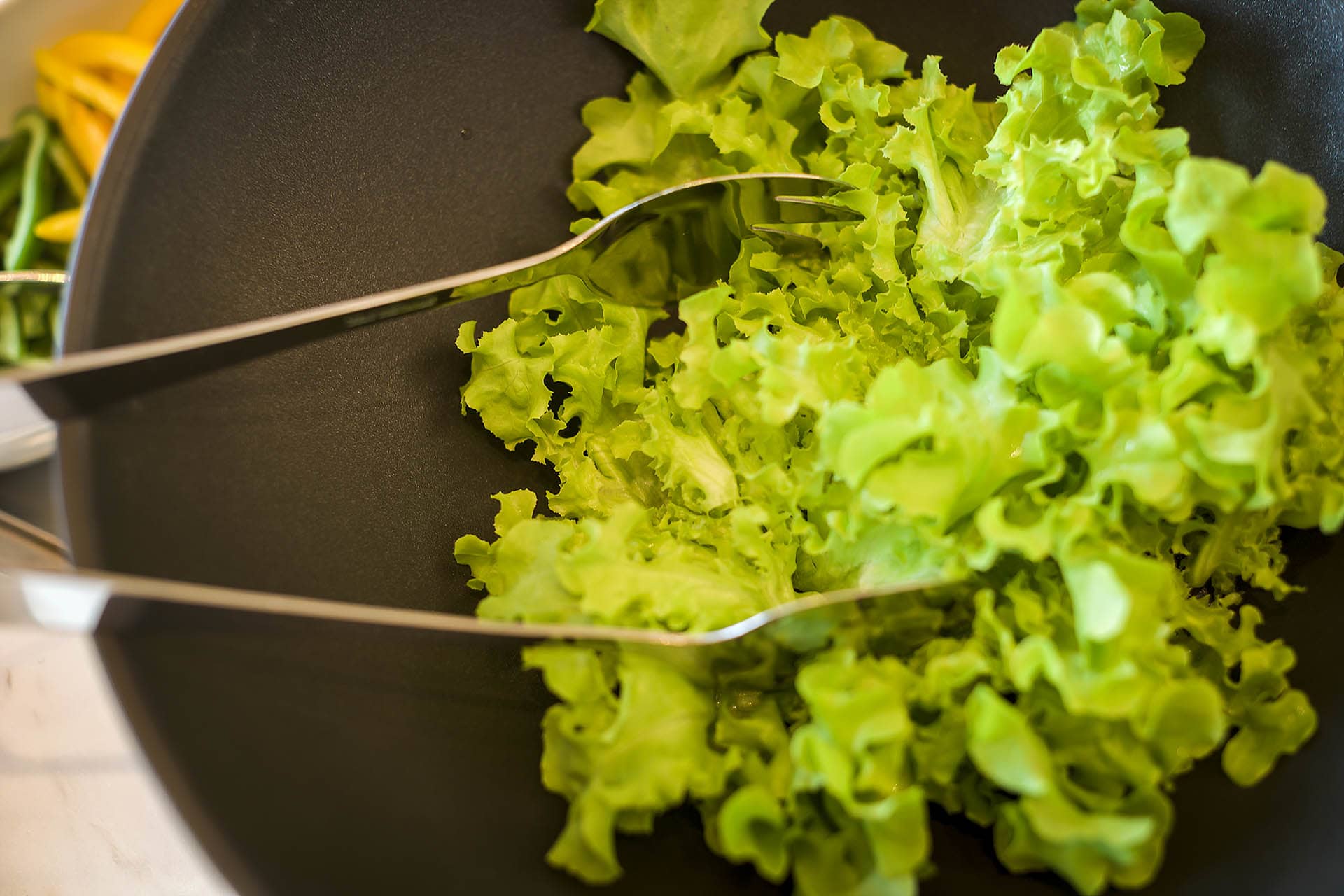 Fresh lettuce dish at Skyline restaurant