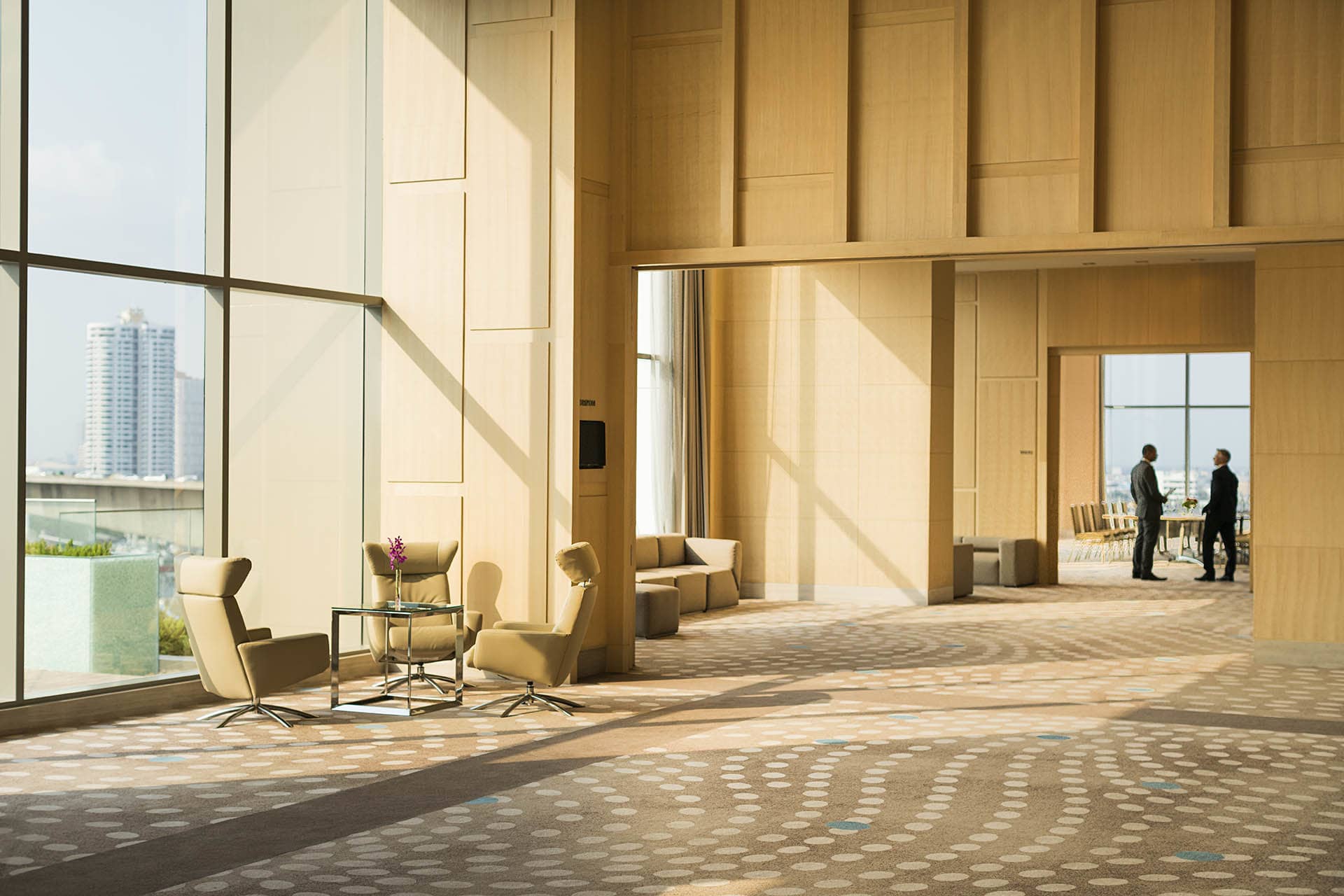 Relaxing area of a meeting room