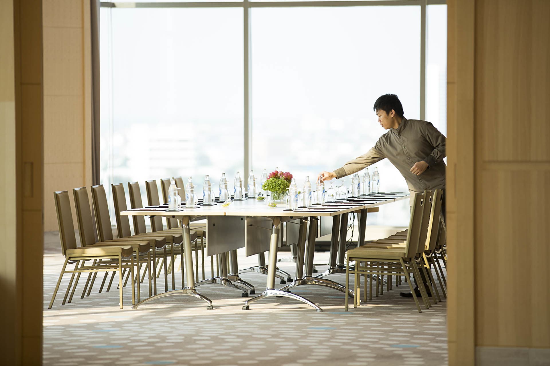 Setting up a meeting room