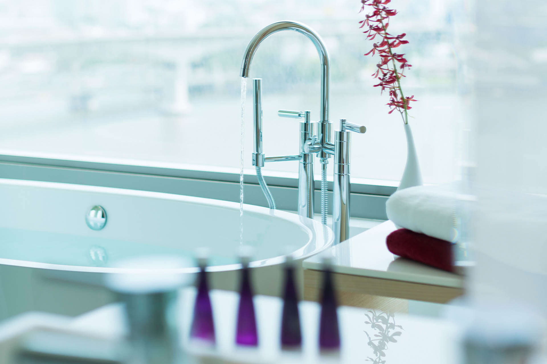 Interior of a Bathroom of river view junior suite