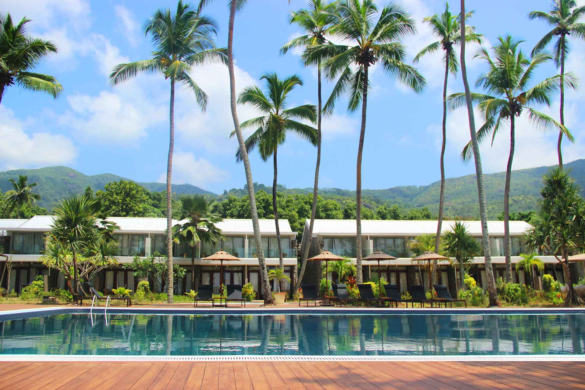 Pool view of AVANI Seychelles Barbarons Resort
