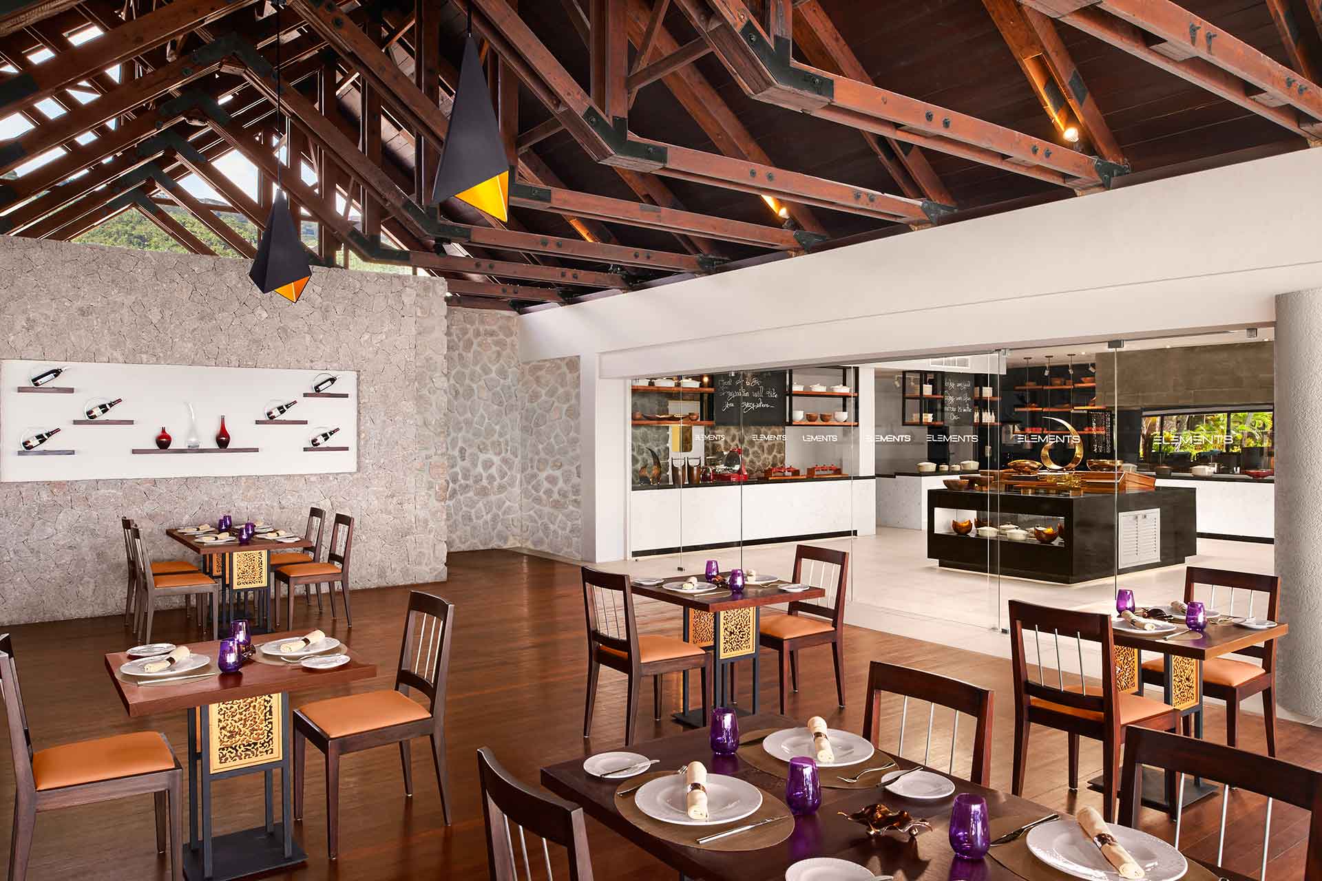 Interior of Elements restaurant